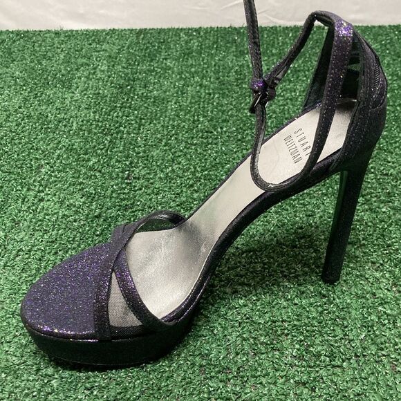 Stuart Weitzman Black and Purple Heels women’s size 6 (OKPM-07-067) - Picture 7 of 13